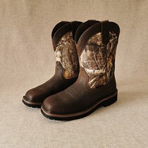 Welfare special special cowhide foreign trade mens boots sleeve camouflage hunting boots Work boots Horse boots