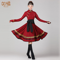 Mongolian dance Mongolian dance costume skirt practice uniforms National style costume female minority costume summer