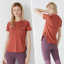 Yoga suit womens summer short-sleeved thin stretch comfortable quick-drying net red fashion gym running suit women