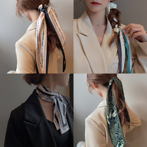 Pony-tailed ribbon hair cord Korean hair strap female scarf hair strap headscarf low ponytail hair rope long ribbon