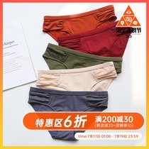 Close-fitting diary simple light sexy mesh stitching comfortable cotton incognito section low-rise womens underwear briefs