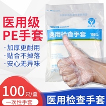 New Wellcome produces disposable inspection gloves PE thickened and durable fit without falling and odorless 50 packs