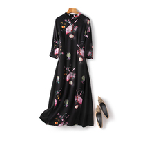 Odei Qipao Gown Long Style High End 2021 New Improved Version Young Suya Retro Elegant China Wind