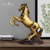 Wine cabinet living room home decorations horse to success Chinese crafts office study horse ornaments opening gifts