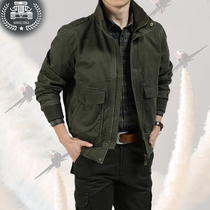 Autumn and winter new middle-aged mens jacket stand collar coat middle-aged mens cotton jacket casual father