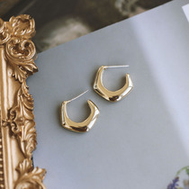 s925 silver needle anti-allergy ear nail 2021 New wave minimis about small senior sense earrings Han retro earrings