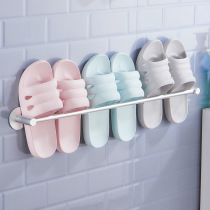 Bathroom trailer rack wall-mounted toilet foldable shoe rack drain storage rack-free household storage artifact
