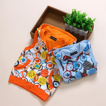 Boys waistcoat 2021 Spring and autumn filled with printed children All cotton double layer waistcoat Jacket Jacket Blouse Jacket