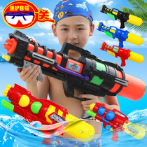 Summer childrens water spray gun toy backpack Mens and womens high-pressure pull-out play sand and water grab outdoor beach water play gun