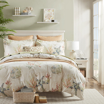 Harbor House Xinjiang cotton cotton milled four-piece set Mediterranean Printing Pure cotton bedding Ocean wind