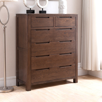 Umwood furniture pure solid wood six-bucket cabinet solid wood bucket oak chest locker storage cabinet Nordic simple furniture