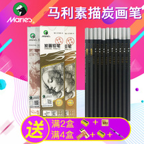 Marley c7300 charcoal pen Art sketch sketch painting soft charcoal pen 12B14B matt extra thick drawing pencil