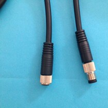 m8 aviation plug three-core four-core sensor connector 3 pinhole 4P bend straight head waterproof connection line