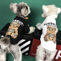 Tidal Bear Pet Clothing Dog Short Sleeve T-shirt Snowneri Teddy Fou small and medium dog Spring Summer thin Two-footed dress