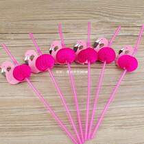  50PCS Wedding Drinking Flamingo Party Birthday Straws