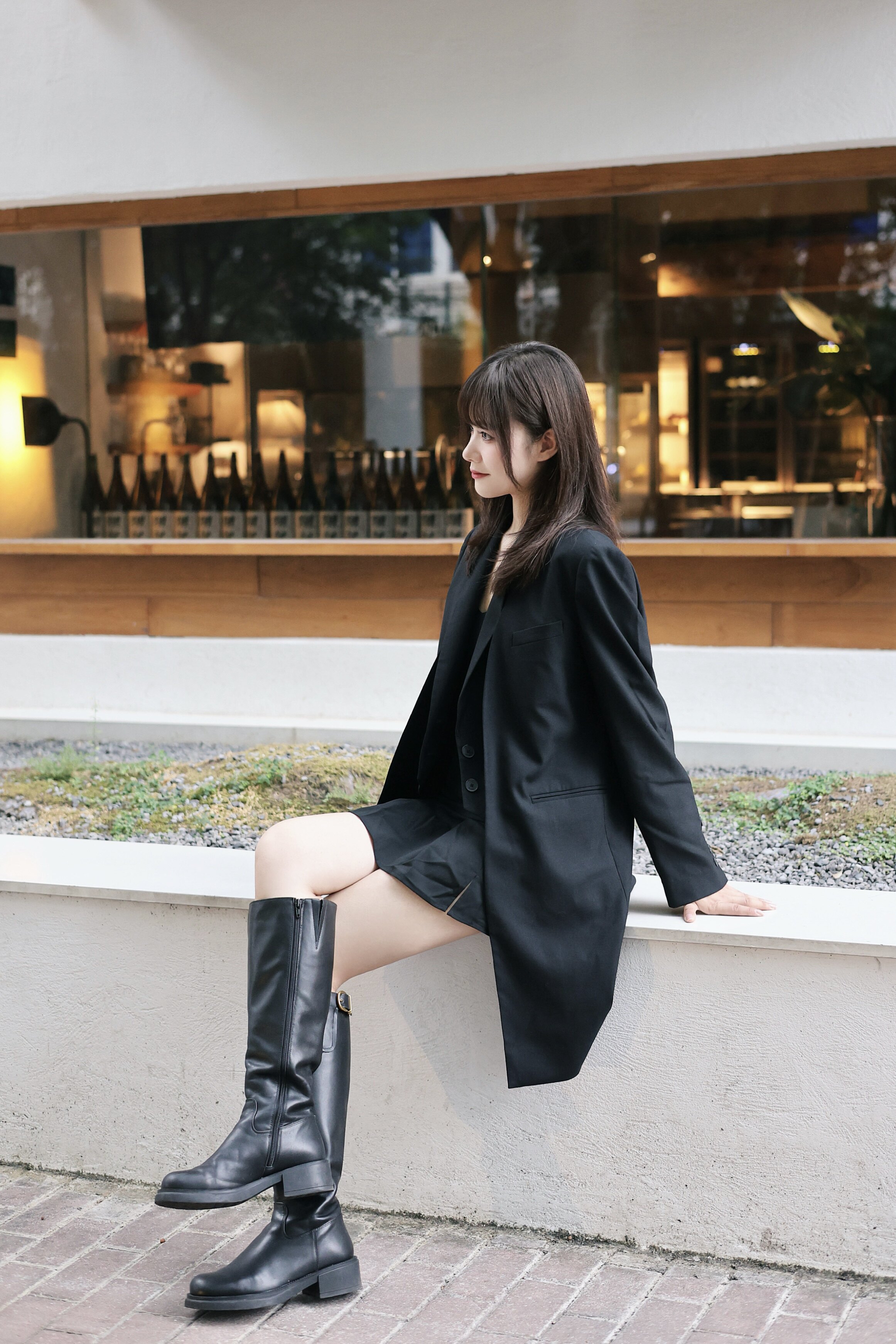 kisscat接吻猫[城市旅人]骑士靴，万茜方枪枪美洋同款真皮皮带扣复古英伦风