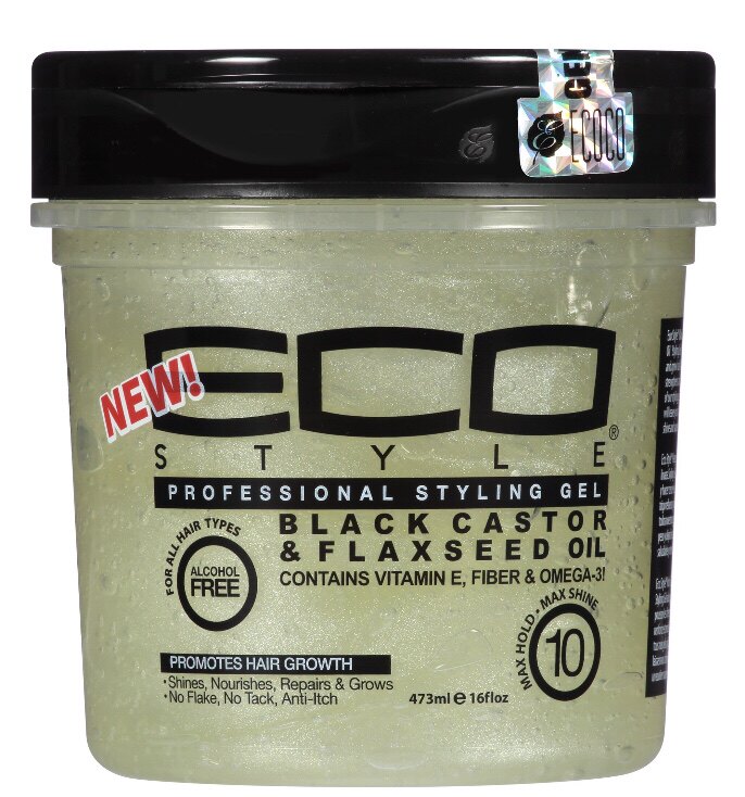 Eco Style Black Castor Flaxseed Oil Pro Styling Gel 16 oz 
