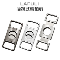 Lafuli portable Cigar scissors portable all-metal stainless steel blade large ring diameter gift box Cigar scissors