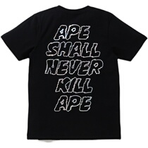 (Domestic Spot) Snow State Sauce Bape womens Ole Laser Alphabet Ape head short sleeve T-shirt