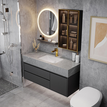 Rock board bathroom cabinet bathroom set small apartment bathroom wash basin cabinet combination