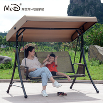 Adult home outdoor swing hanging chair courtyard garden swing chair indoor and outdoor hanging basket rattan chair iron rocking chair