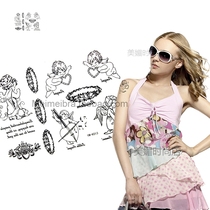 Waterproof Tattoo Sticker Female Black Cubitt Love God Lover Stickers Pull Violin Angel K