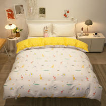 All cotton pure cotton is covered by a single - piece 150x200x230 cartoon single - person double covered for a simple wind summer