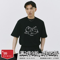 SAMESAME21SS incense heart bear original design round neck five short sleeve T-shirt men Cotton loose casual top