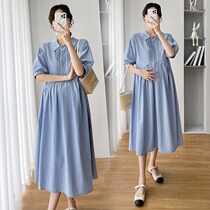 Pregnant Woman Summer Clothing Dress Dress Out of Fashion Style 2022 New Summer Relaxed Little Sub Advanced Senses Summer Dress