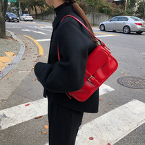 Fat fat homemade bag female 2021 new ins oblique cross bag retro bag vintage butter leather armpit shoulder bag