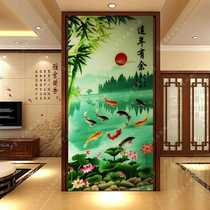 Art glass porch partition screen background modern style boutique color carving more than year