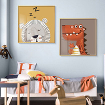 Dinosaur Lion Cute Animal Children Room Bedside Decoration Painting Boy House Kindergarten Early Education Center Creative Hanging Painting