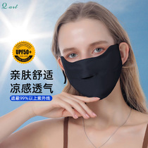 Mask female anti-ultraviolet light increase opening nose ice silk sunshade mask summer thin breathable and easy to breathe