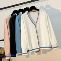 Outside cardigan womens spring and autumn thin wear loose knitted jacket long sleeve gentle wind soft waxy sweater shawl top