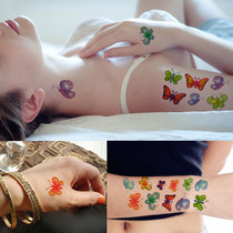 Tattoo Sticker Waterproof Woman Lasting Cute Cartoon Butterfly Colorful Small Picture Sticking Finger Wrist Send off Makeup Towel Little Fresh
