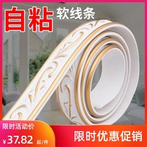 PVC Background Wall Decoration Strip Mirror Border Backlay RopesLine Ceiling Line Frame SmartsBottle Self-Adhesion