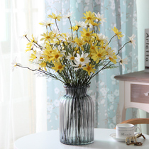 Daisies Flower Art Set Utility Living Room Simulation Flower Table TV Cabinet Home Decoration