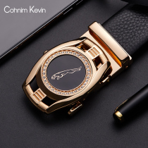 Cohnim Kevin European station leisure belt business men Youth belt leather automatic buckle Jaguar belt