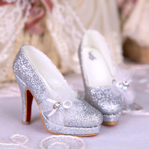 BJD Eva Shoes ASDOLL Shoes 3 Dream Water Crystal Shoes Silver SH315035