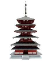 Japanese hand-assembled mortise tenon structure Fumei 1 150 Farong Temple five-heavy Tower Model Art gift