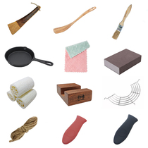 (Kitchen accessories) loofah silicone heat insulation cover wooden shovel brush oil drain rack hemp rope cutting board rack steel wire ball