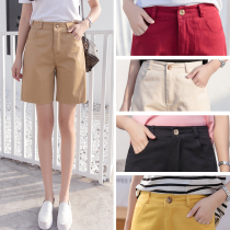 2021 summer Korean version of the new five-point womens pants straight loose thin all-match wide-leg pants student trend hot shorts