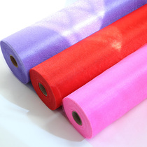 Multi-color gauze veil background wall venue decoration products Crystal Snow yarn 110 meters whole roll multi-color green blue yellow