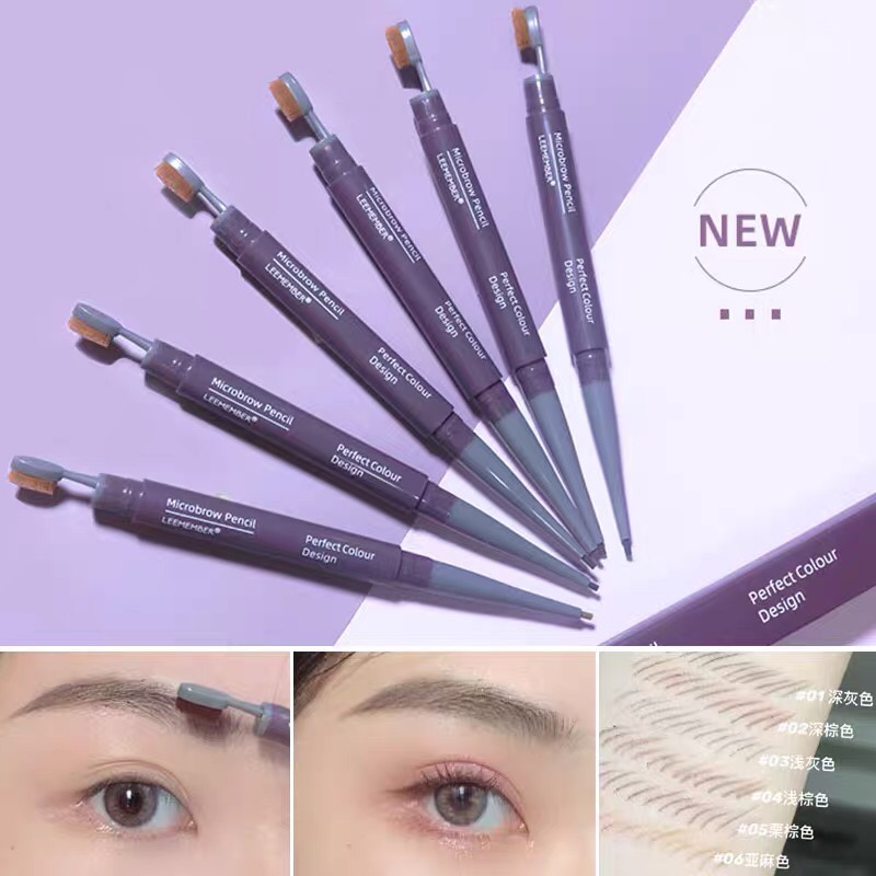 Multicolored toothbrush head brow persistent waterproof perspiration is not easy to fall off color extremely fine beginners