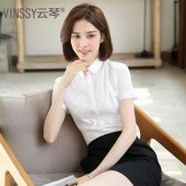 Dolls have white shirts short sleeves 2023 thin professional dress work clothes round collar shirts