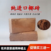 Imported desalted coconut brick coconut soil coconut bran vegetable planting flowers clean egg-free coconut brick nutrient soil climbing pet mat material