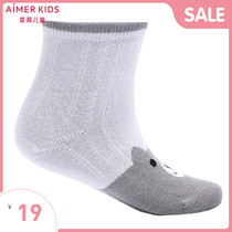 Adoring children Infant newborn baby socks Boy boy little Grizzly Bear cartoon socks AK2944571