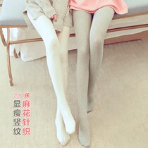 Spring Autumn Winter Knit Linen With Pants Socks Woman Pure Cotton Sucking Sweat in Thick Vertical Striped Silk Stockings White Stomping Ground Socks