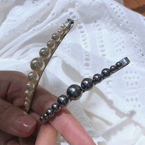 tyusha homemade * Advanced Ink ash cold wind shi jia import Pearl universal hairclip card edge clamp word folder