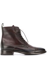  SCAROSSO 2020 BROWN LEATHER LACE-up MENs BOOTIES